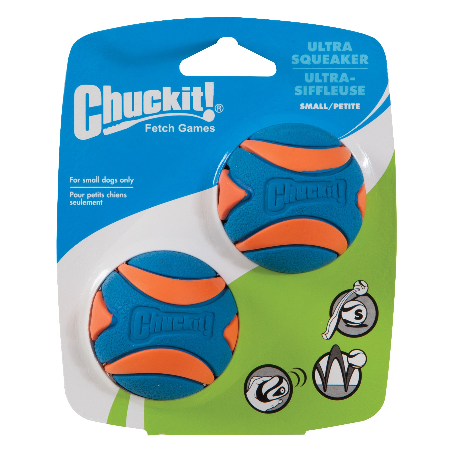 Chuckit! Ultra Squeaker Ball, S, Ø 5 cm, 2 Stk