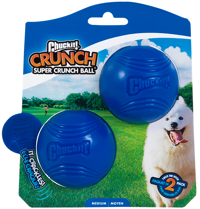 Chuckit! Super Crunch Ball, Ø 6 cm, Medium, 2 Stk