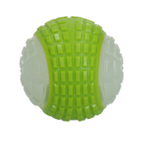 Dog Comets Hundeball, leuchtet im Dunkeln, schwimmfähig, mit Quietscher, grün, Ø 10 cm