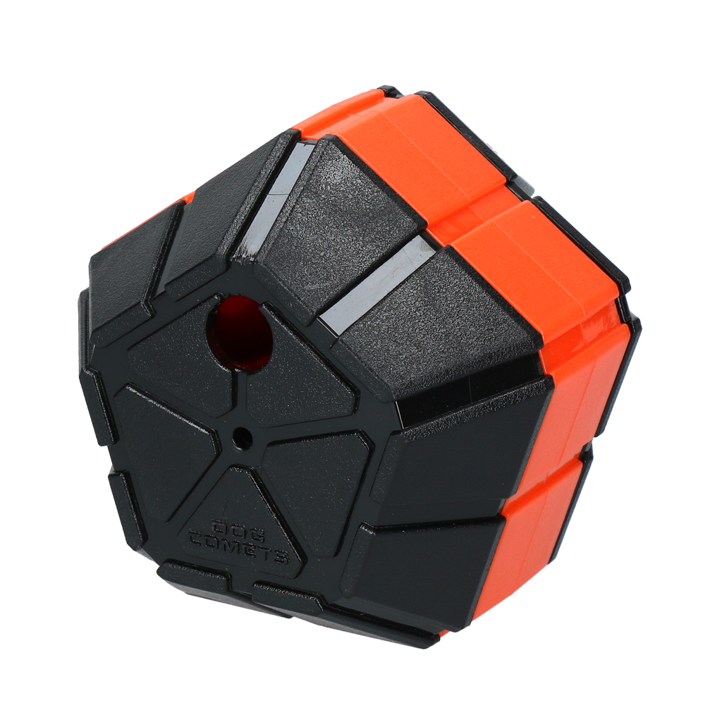 Dog Comets Intelligenzspielzeug, Snack-Spender, Orange, 10 x 10 cm