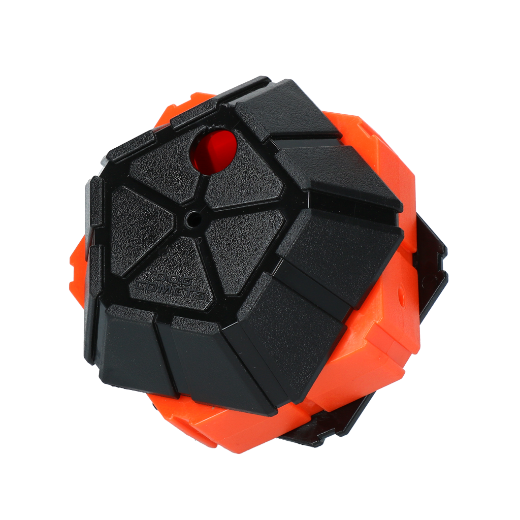 Dog Comets Intelligenzspielzeug, Snack-Spender, Orange, 10 x 10 cm