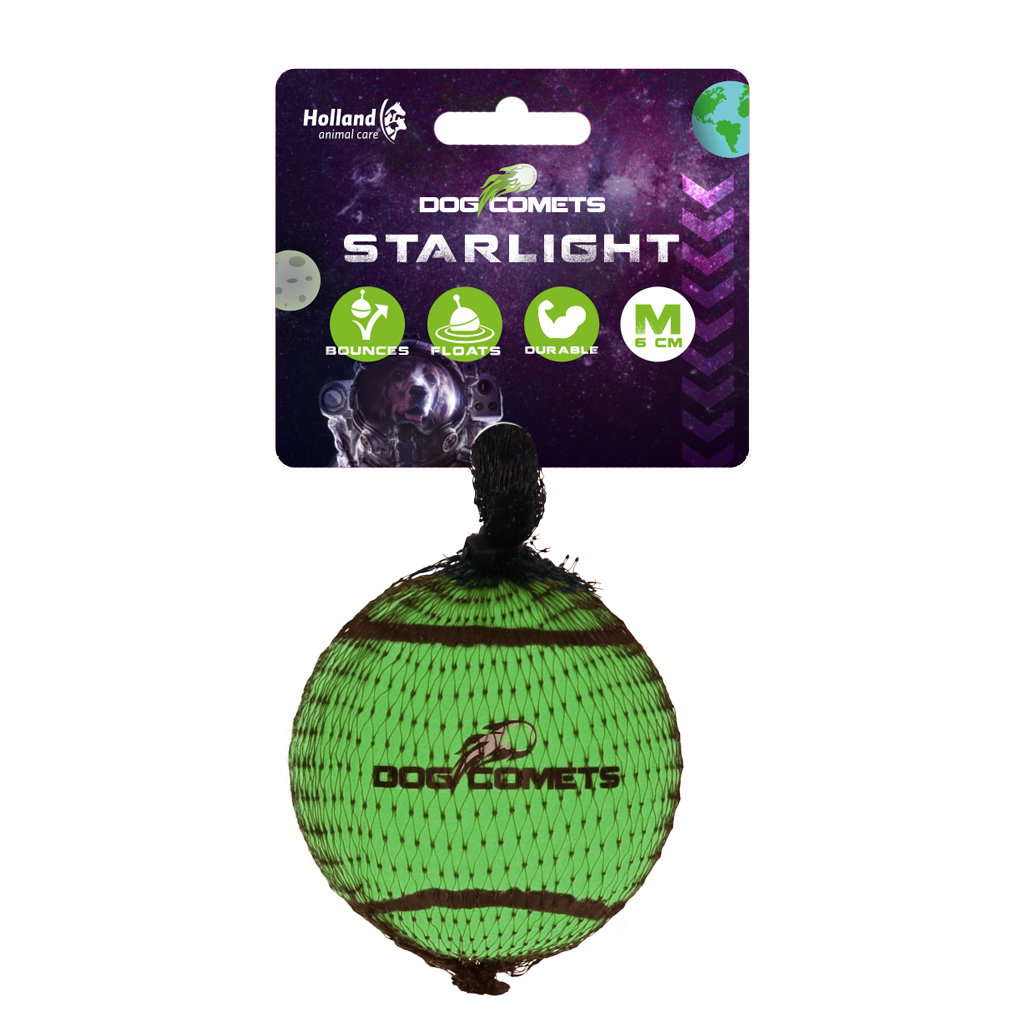 Dog Comets Tennisball für Hunde, M, Ø 6 cm, grün
