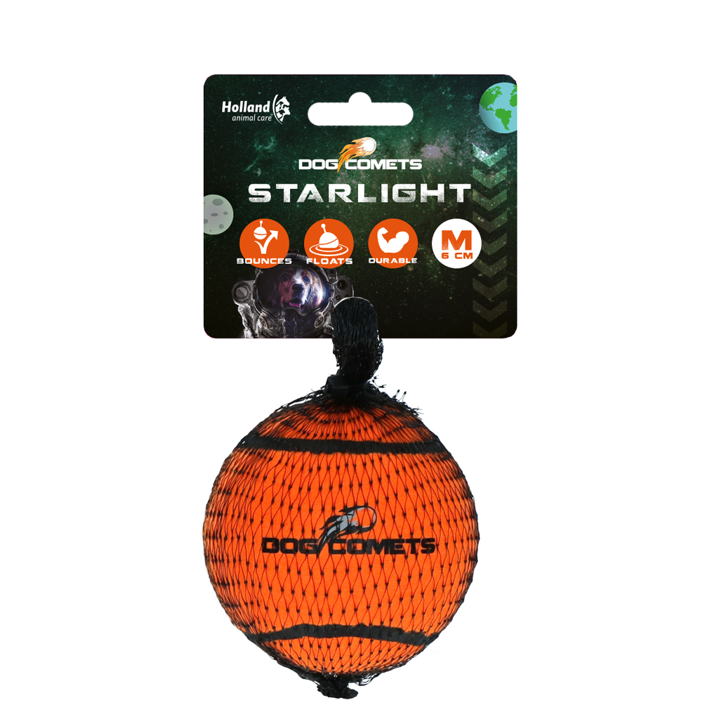 Dog Comets Tennisball, M, Ø 6 cm, orange