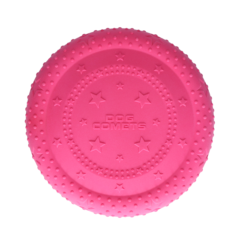 Dog Comets Hunde Frisbee, TPR-Schaumgummi, schwimmfähig, rosa, Ø 24 cm