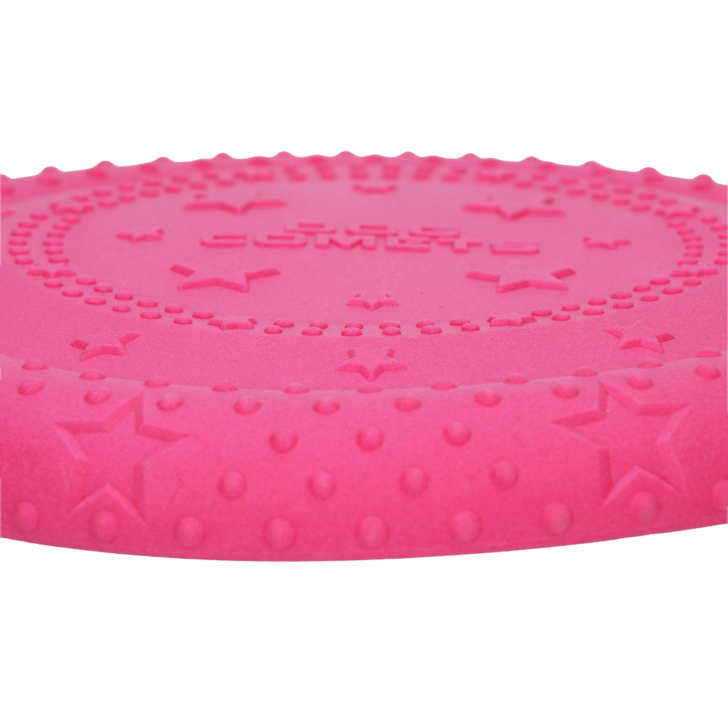 Dog Comets Hunde Frisbee, TPR-Schaumgummi, schwimmfähig, rosa, Ø 24 cm