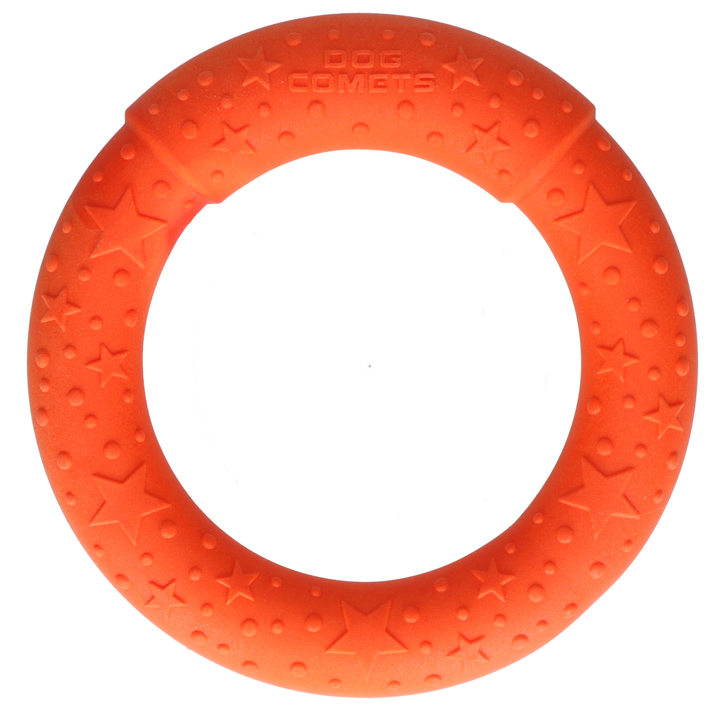 Dog Comets Wurfring, TPR, schwimmfähig, orange, 19 x 19 x 3 cm