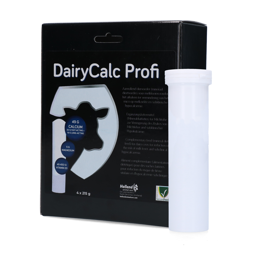 Holland Animal Care DairyCalc Profi Bolus, Calcium, Magnesium, Vitamin D3, für Milchkühe, 4 x 215 g