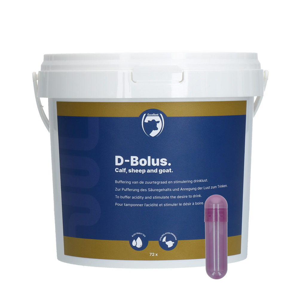 Excellent D-Bolus, Bikarbonat, für Kälber, Schafe, Ziegen, 72 Stk