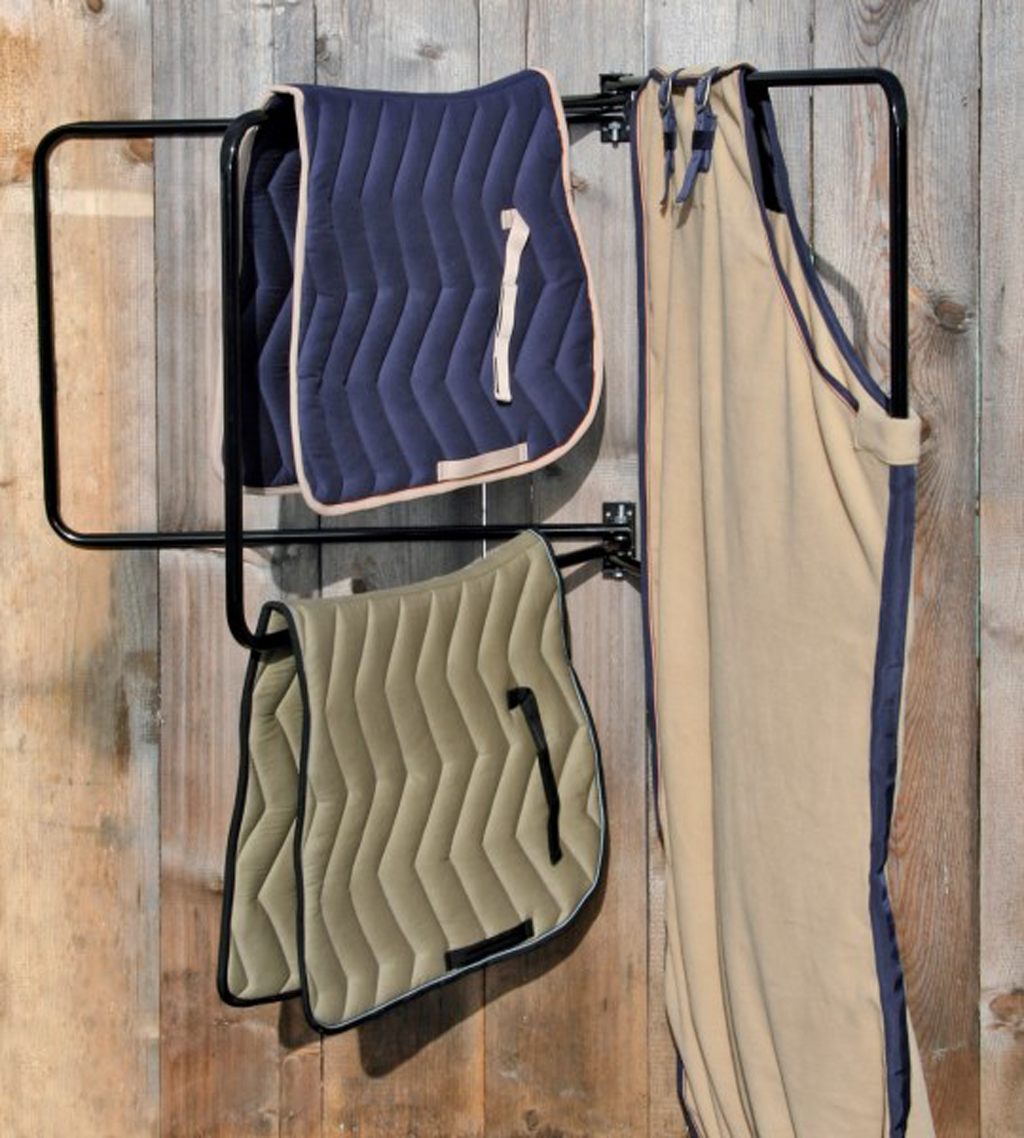 Deckenhalter für 3 Pferdedecken, schwenkbar, Metall