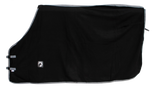 Excellent Fleecedecke, schwarz/grau, 135 × 185 cm, 100 % Polyester, Clipverschluss, Schweifkordel