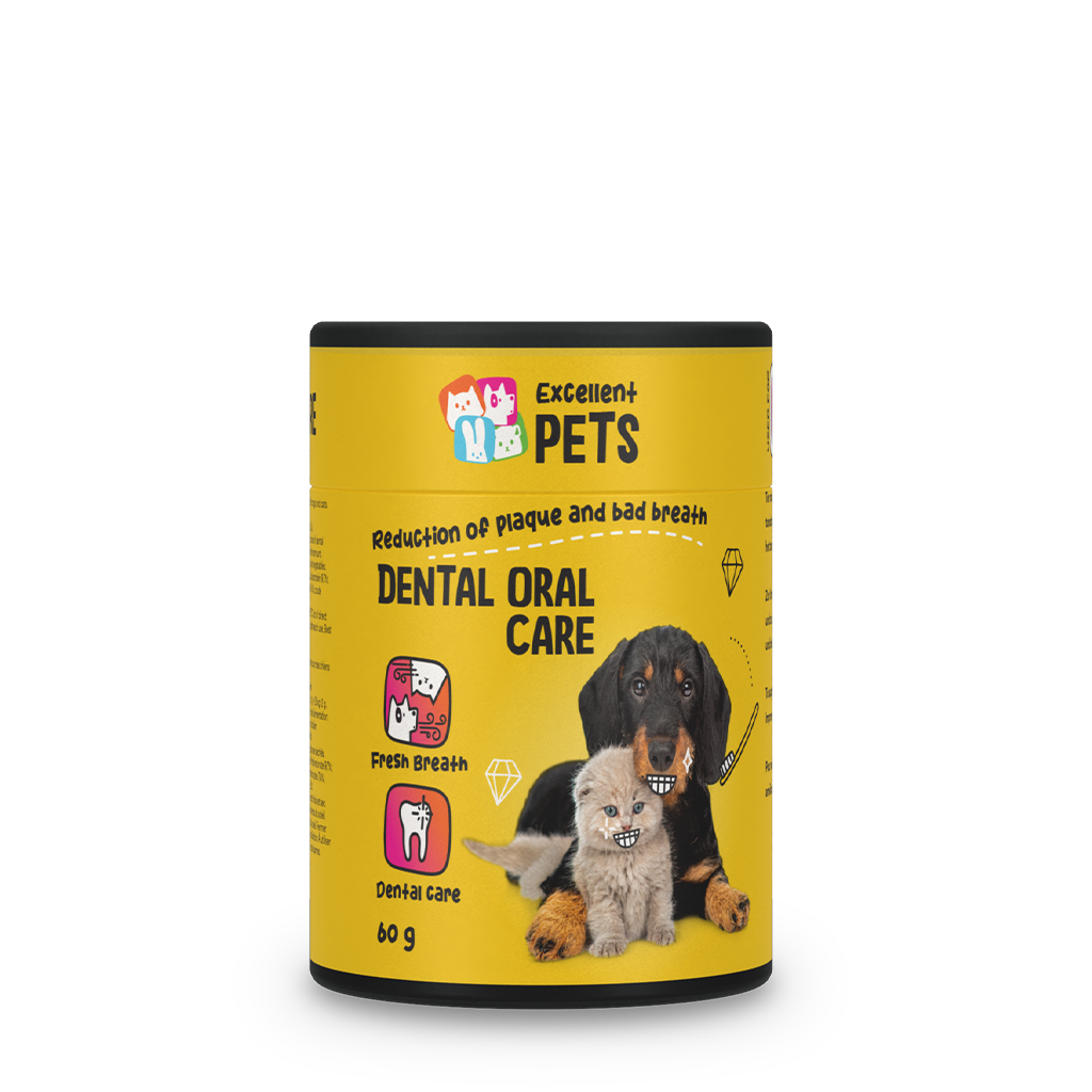 Excellent Pets Dental Oral Care Pulver, Hunde und Katzen, 60 g