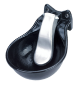 Tränkebecken Metall, Edelstahl-Zunge, emailliert, für Rinder und Pferde