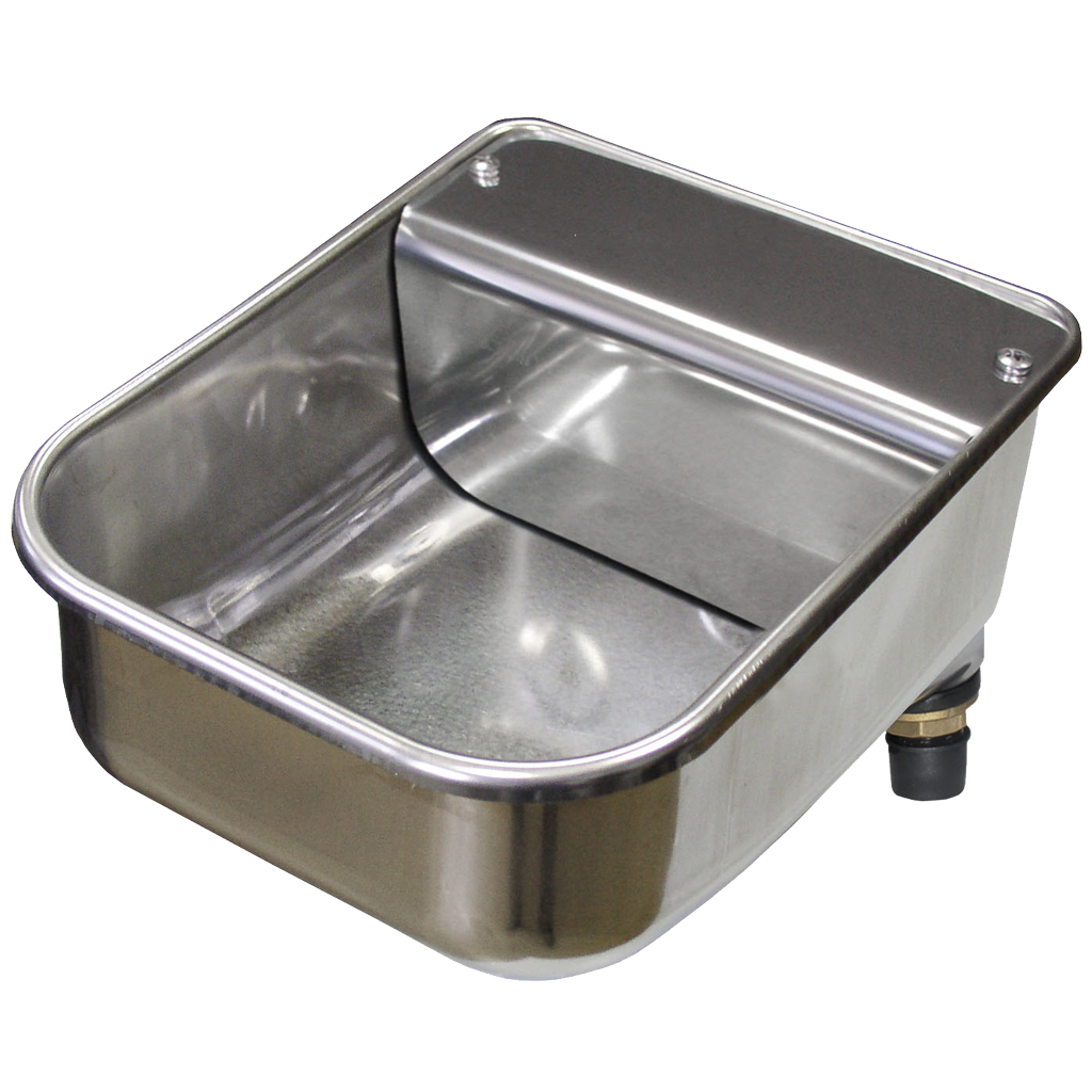 Tränkebecken Edelstahl, Schwimmerventil, 5 l, für Rinder, Pferde, Schafe, Ziegen, Zar Cudeyo