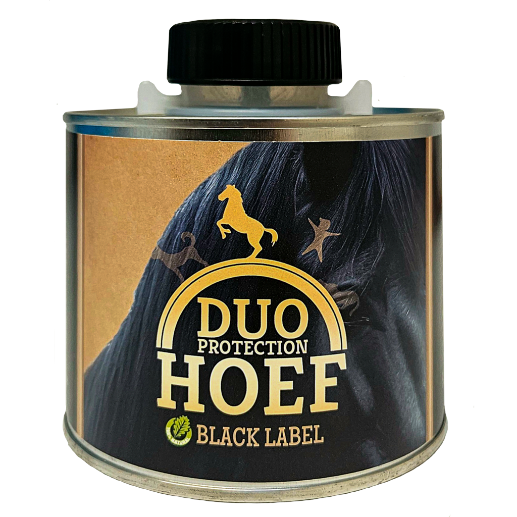 Duo Protection Huffett, Black Label, schwarz, für Hufe und dunkles Leder, 500 ml
