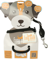 Easy Walk Hundegeschirr mit Leine, Schultermodell, Regular, schwarz, 345 cm