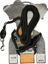 Easy Walk Hundegeschirr mit Leine, Schultermodell, Regular, schwarz, 345 cm