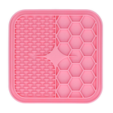 Eat Slow Live Longer Leckmatte Duo, S, rosa, 15 x 15 cm