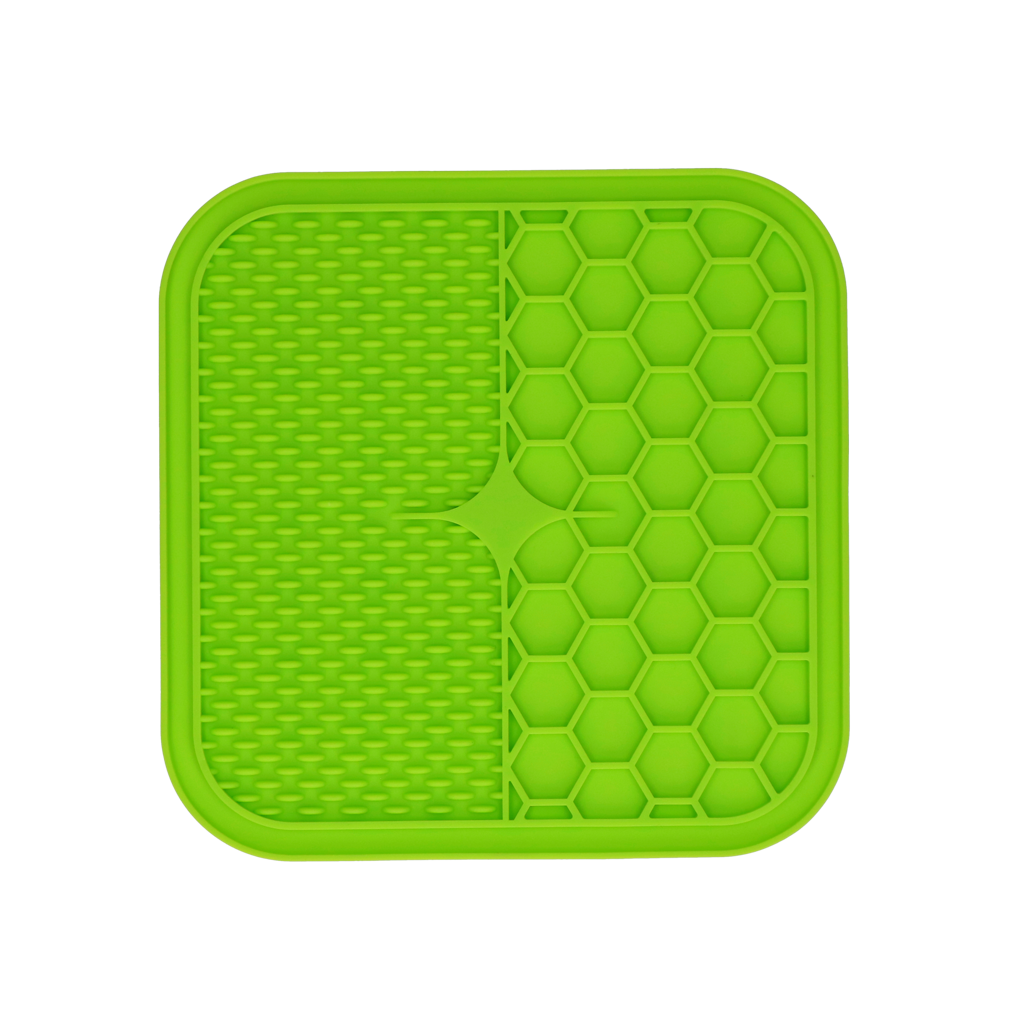 Eat Slow Live Longer Leckmatte Duo aus Silikon für Hunde und Katzen 21 x21 cm