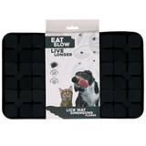 Eat Slow Live Longer Leckmatte, Silikon, Blume, 21 x 34 cm, grau