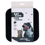 Eat Slow Live Longer Silikon Schleckmatte Quad 20 x 20 cm