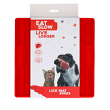 Eat Slow Live Longer Leckmatte Knochenmuster Silikon – Futter- und Beschäftigungsmatte