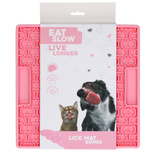Eat Slow Live Longer Leckmatte Knochenmuster Silikon – Futter- und Beschäftigungsmatte