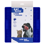 Eat Slow Live Longer Leckmatte Knochenmuster Silikon – Futter- und Beschäftigungsmatte