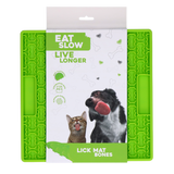 Eat Slow Live Longer Leckmatte Knochenmuster Silikon – Futter- und Beschäftigungsmatte