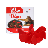 Eat Slow Live Longer Antischlingeinsatz, Silikon, spiralförmig, rot, Ø 11 cm