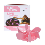 Eat Slow Live Longer Antischlingeinsatz, Silikon, rosa, Ø 11 cm