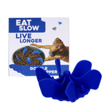 Eat Slow Live Longer Antischlingeinsatz, Silikon, Blau, Ø 11 cm