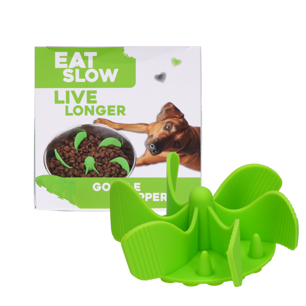 Eat Slow Live Longer Antischlingeinsatz, Silikon, grün, Ø 17 cm