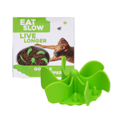 Eat Slow Live Longer Antischlingeinsatz, Silikon, grün, Ø 17 cm