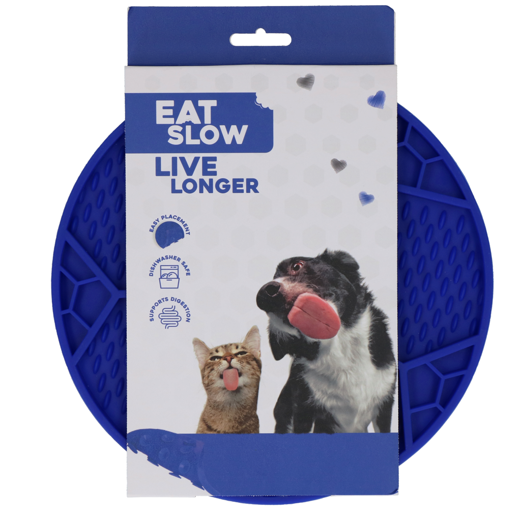 Eat Slow Live Longer Leckmatte Fußball-Design aus Silikon mit Saugnäpfen