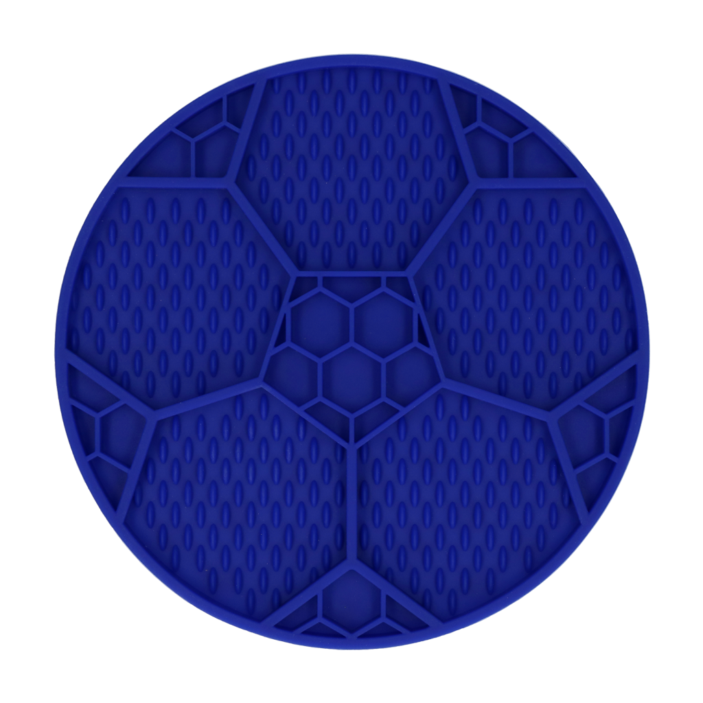 Eat Slow Live Longer Leckmatte Fußball-Design aus Silikon mit Saugnäpfen