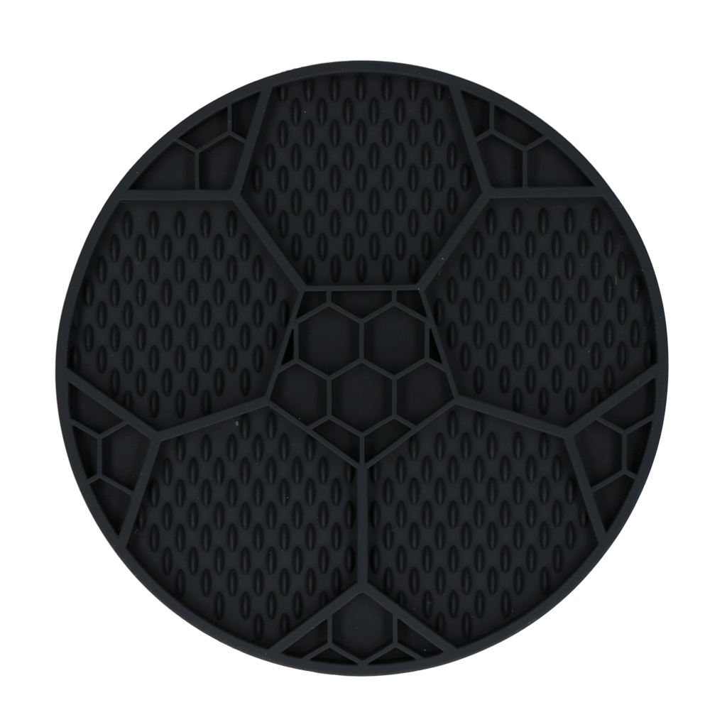 Eat Slow Live Longer Leckmatte Fußball-Design aus Silikon mit Saugnäpfen