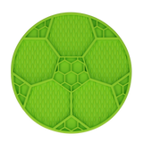 Eat Slow Live Longer Leckmatte Fußball-Design aus Silikon mit Saugnäpfen