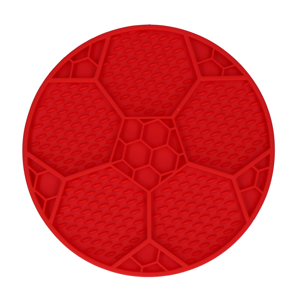 Eat Slow Live Longer Leckmatte Fußball-Design aus Silikon mit Saugnäpfen