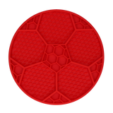 Eat Slow Live Longer Leckmatte Fußball-Design aus Silikon mit Saugnäpfen