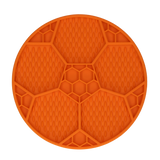 Eat Slow Live Longer Leckmatte Fußball-Design aus Silikon mit Saugnäpfen