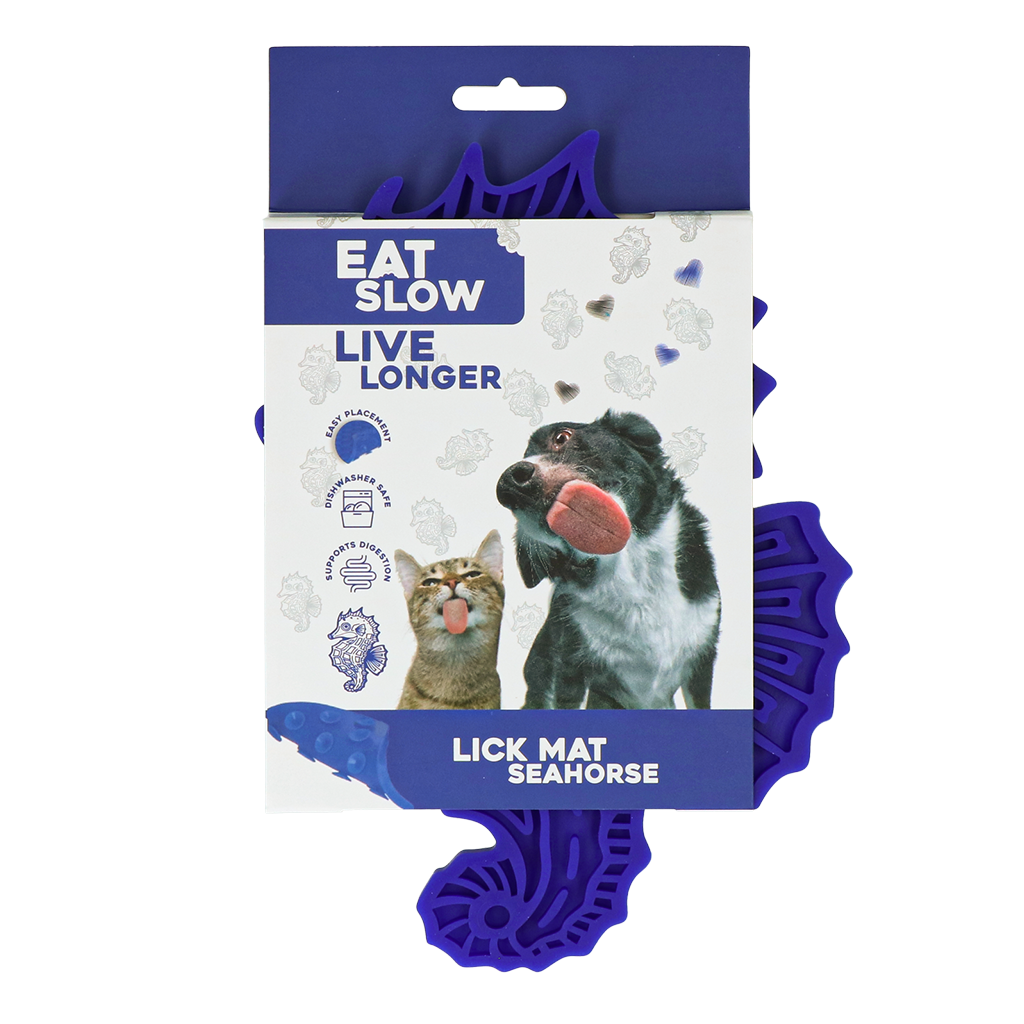 Eat Slow Live Longer Leckmatte Seepferdchen aus Silikon