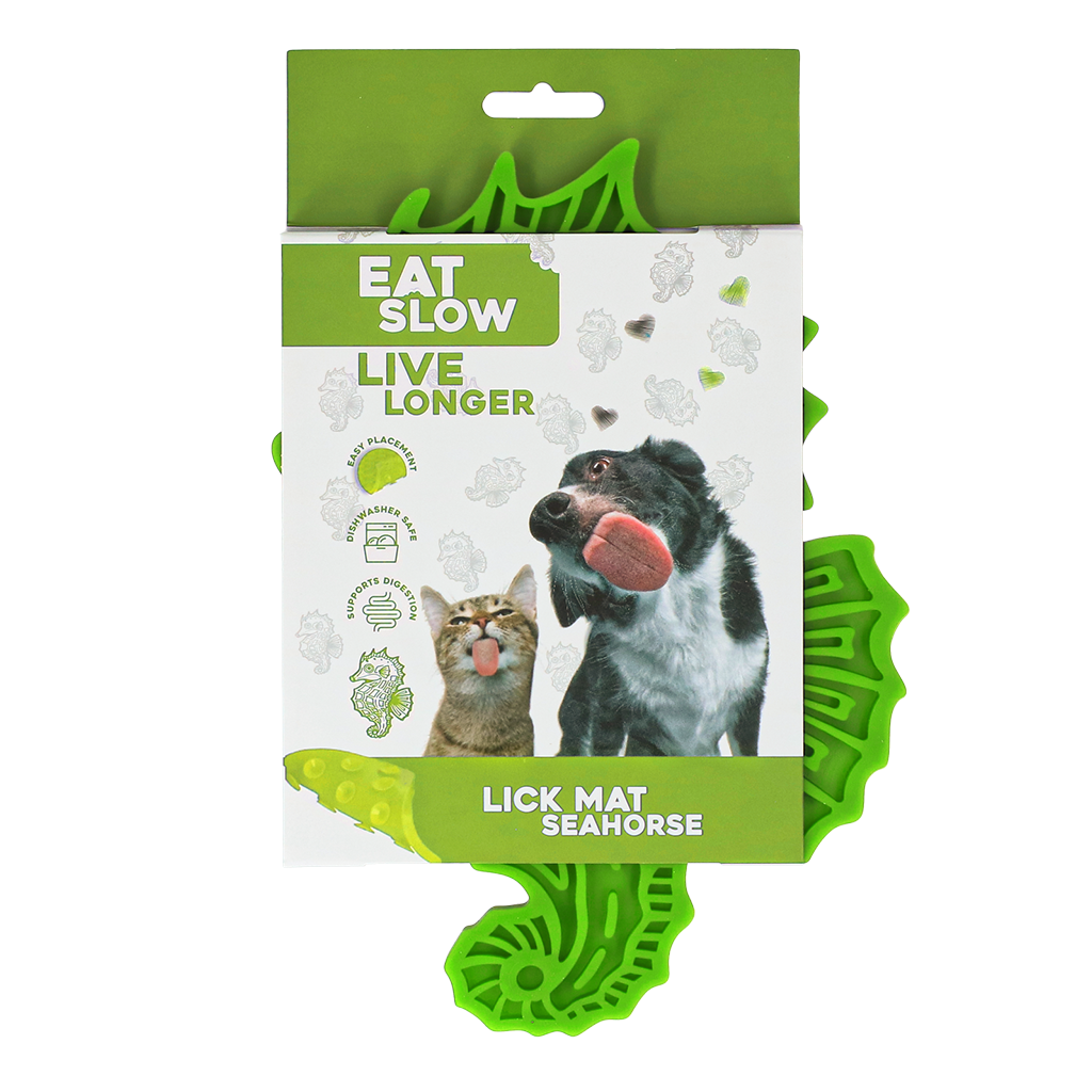 Eat Slow Live Longer Leckmatte Seepferdchen aus Silikon