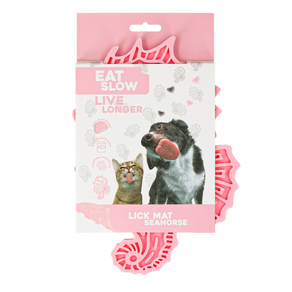 Eat Slow Live Longer Leckmatte Seepferdchen aus Silikon