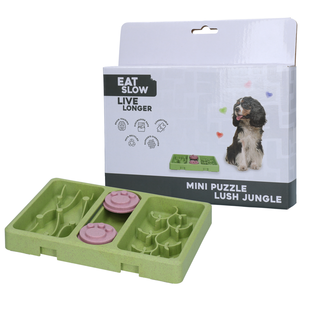 Eat Slow Live Longer Futterpuzzle Mini, Lush Jungle, 13 x 19 cm