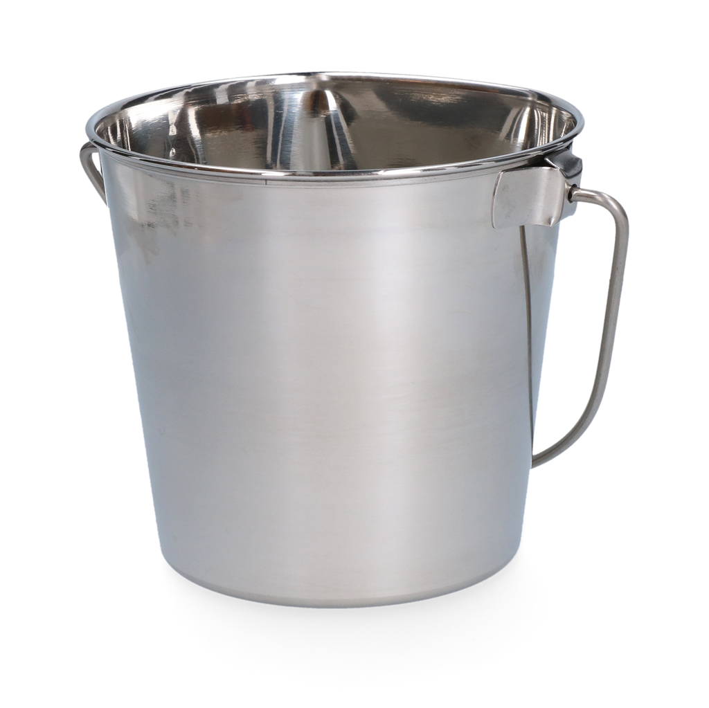 Edelstahleimer, flache Seite, 1,89 l