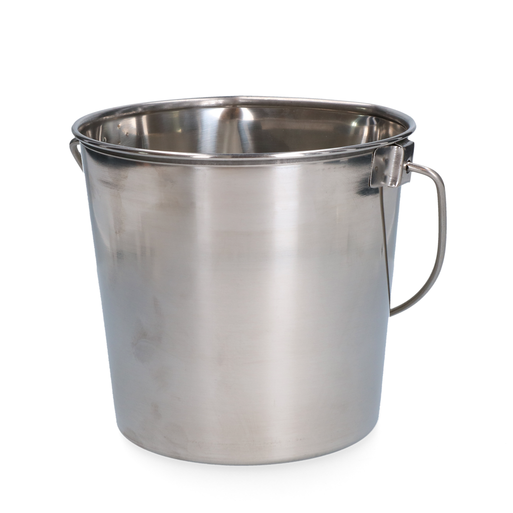 Edelstahleimer, flacher Rand, 3,71 l