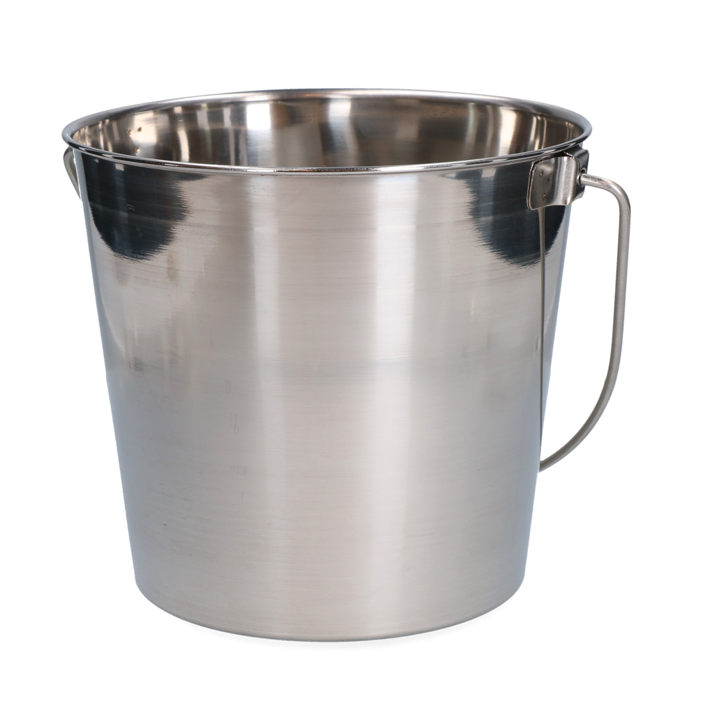 Edelstahleimer, flacher Rand, 5,68 l