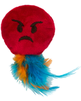 Katzenspielzeug Catmoji Angry, Fleece, Federn, MADNIP, Ø 6 cm