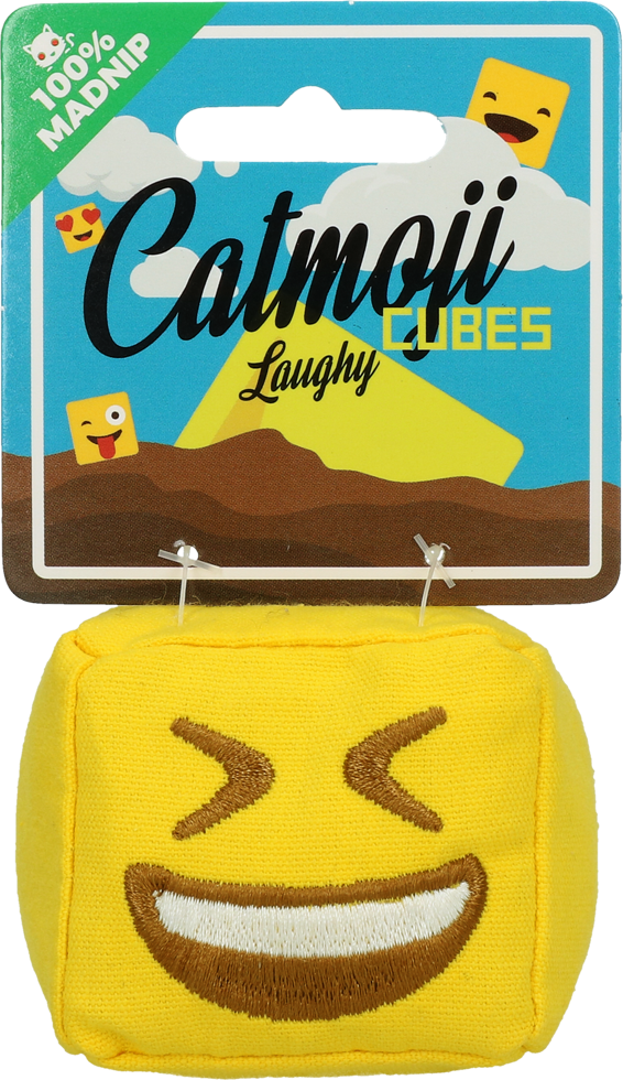 Catmoji Katzenspielzeug, Würfel, MADNIP-Füllung, Ø 7 cm
