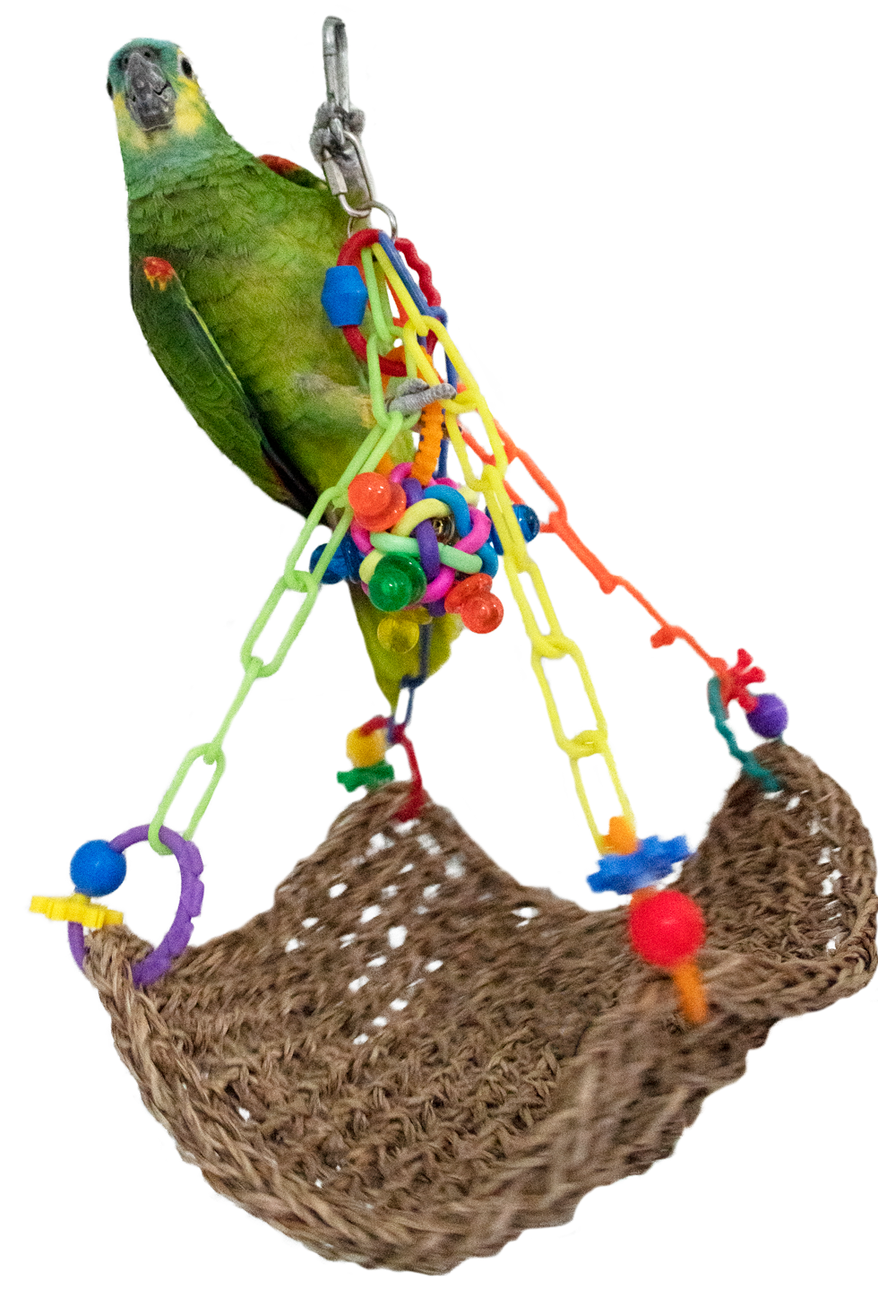 Feather World Vogel-Schaukel, Seegras, Kunststoff, 32 x 32 x 32 cm